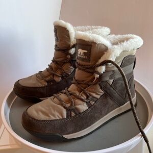 Sorel Whitney Ankle Boots with Fur Lining